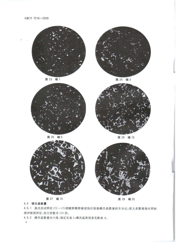 GBT7216-2009灰鑄鐵金相檢驗國家標準